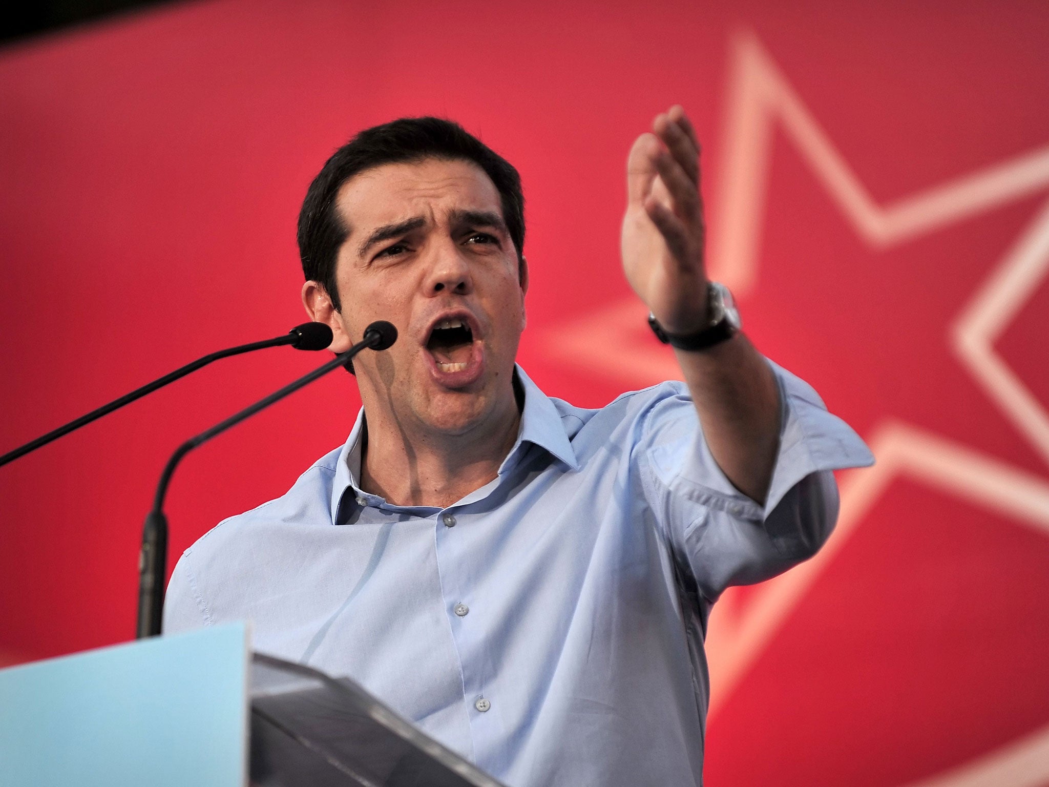 Left-wing opposition leader Alexis Tsipras has demanded elections