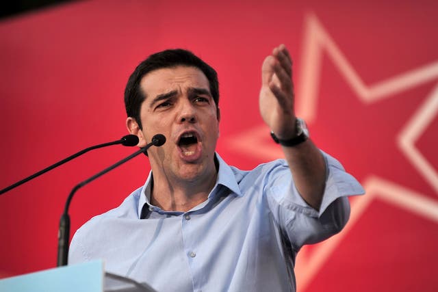 Left-wing opposition leader Alexis Tsipras has demanded elections