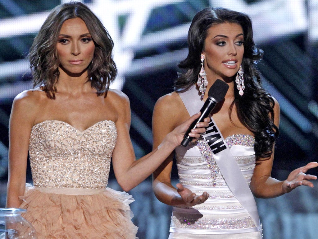 Miss Utah, Marissa Powell, lets rip about corporate sexism during Sunday's pageant