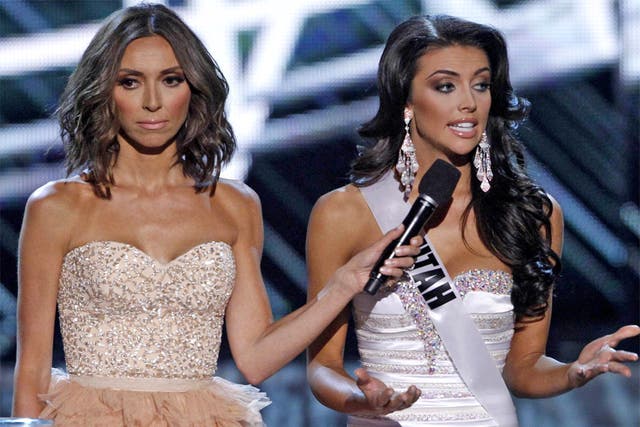 Miss Utah, Marissa Powell, lets rip about corporate sexism during Sunday's pageant
