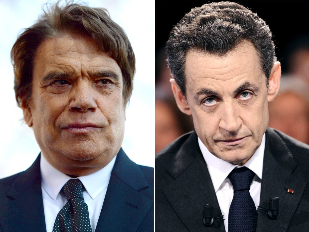 Bernard Tapie and former French president Nicolas Sarkozy