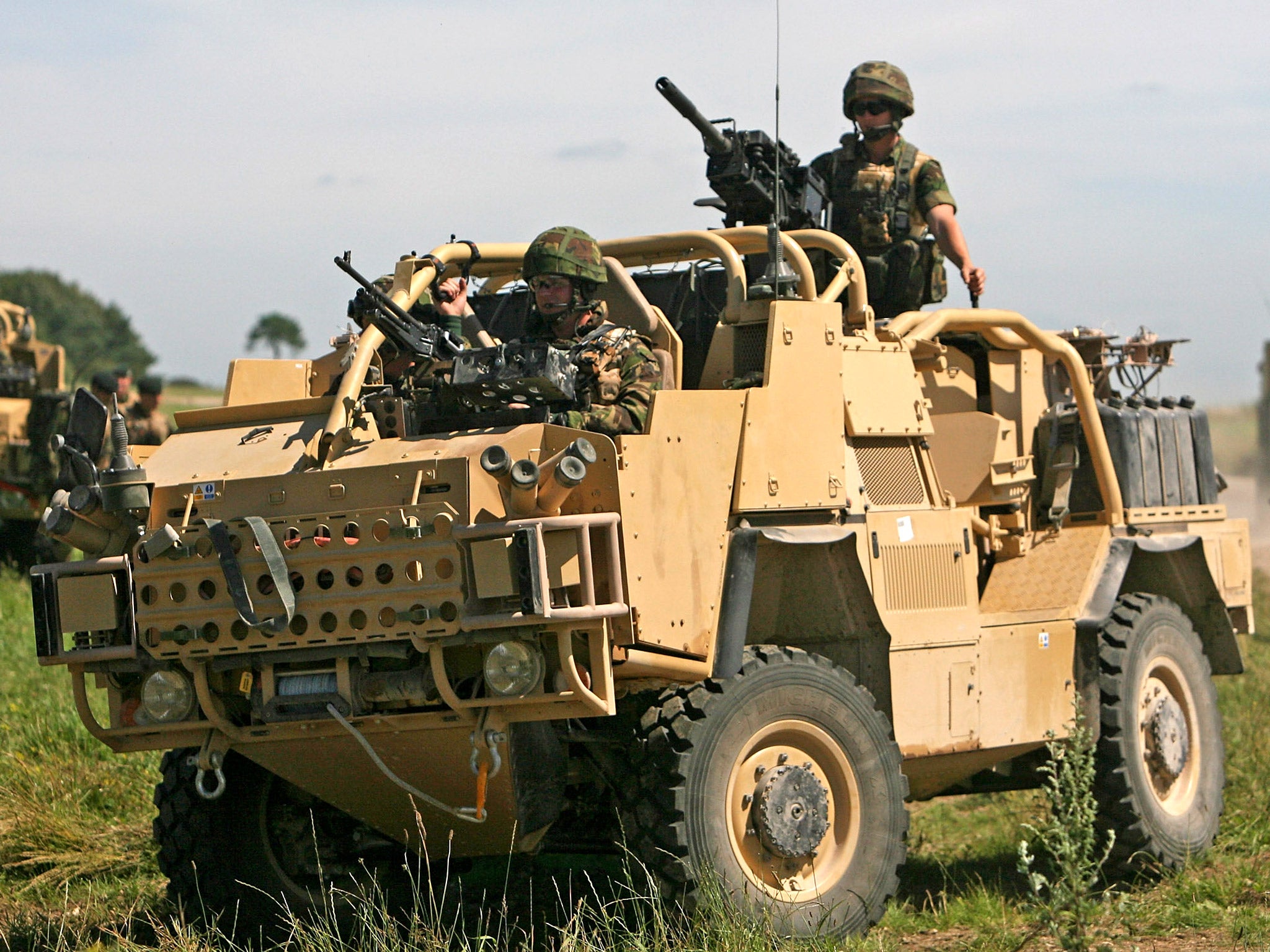 A Jackal armoured vehicle, which cost £350,000 each