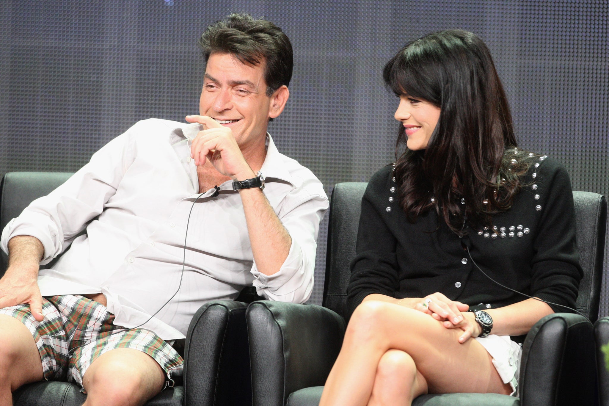 Charlie Sheen and Selma Blair together in 2012