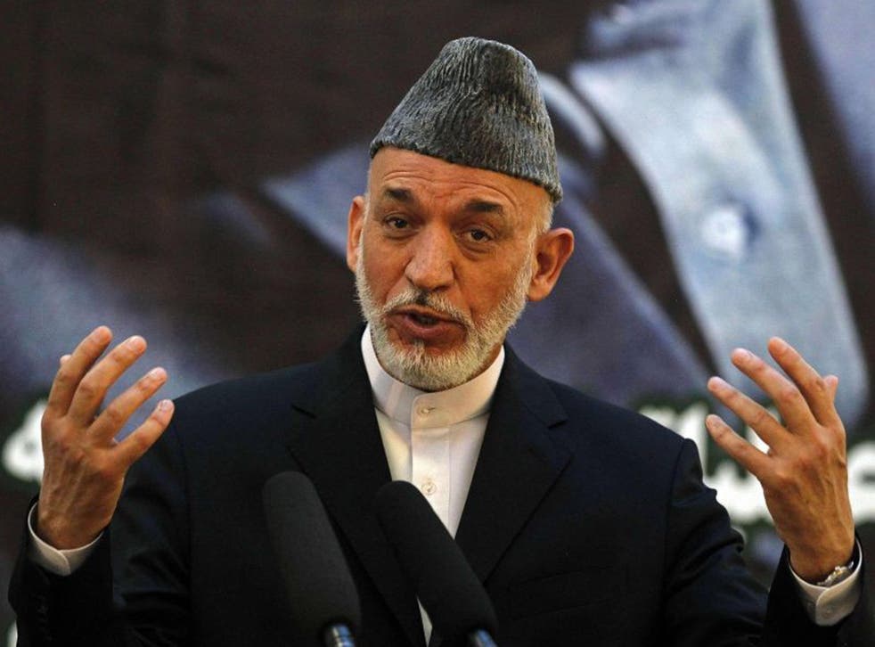 In a terse statement Hamid Karzai said negotiations with the US on what American and coalition security forces will remain in the country after 2014 have been put on hold