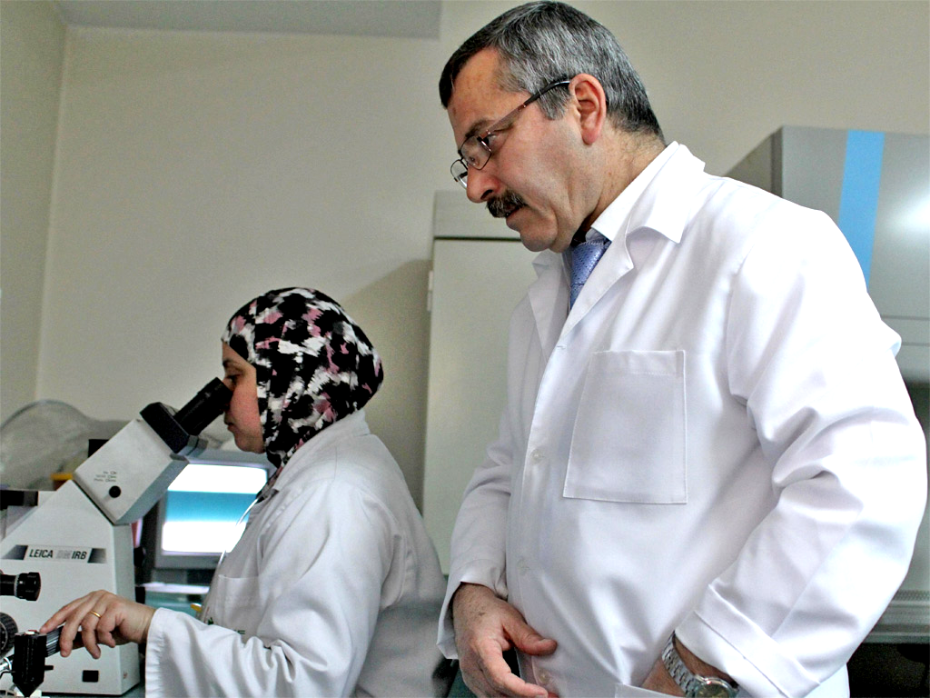 Dr Salem Abu Khaizaran in his clinic