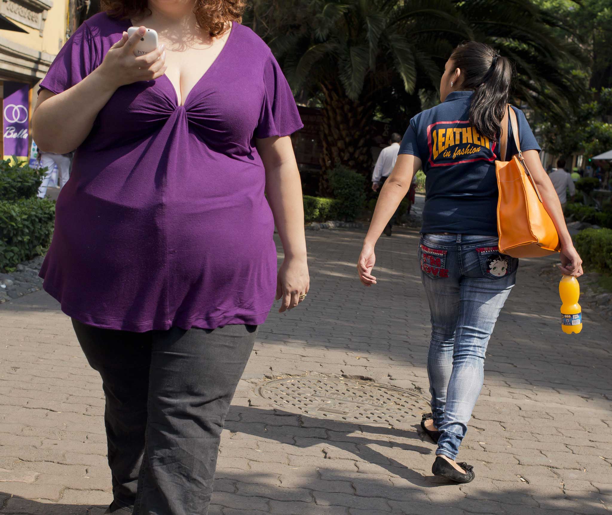 Weighty issue: Pictures of people from the neck down are often used for stories about obesity