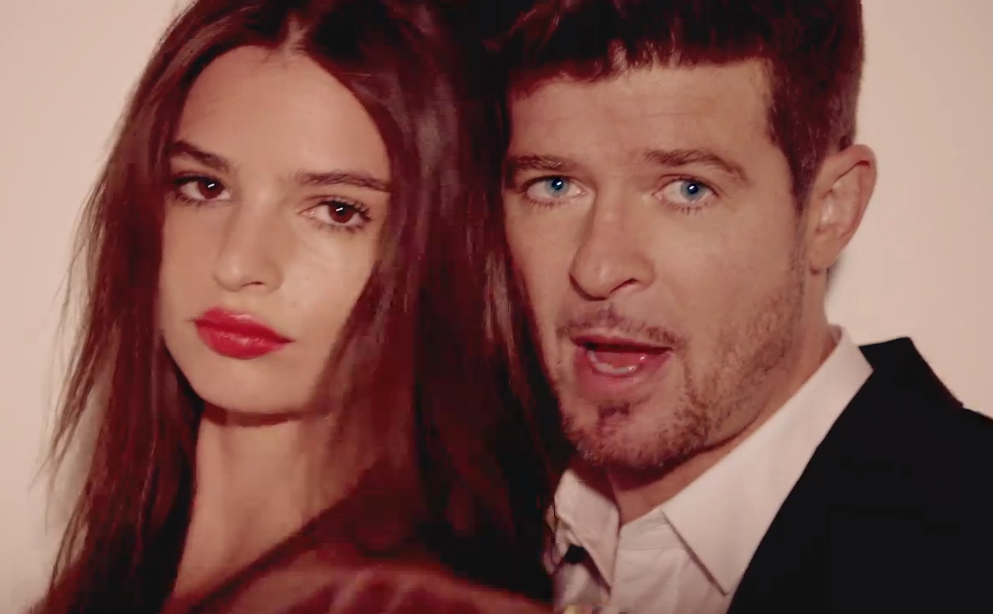 Robin Thicke in the video for 'Blurred Lines'