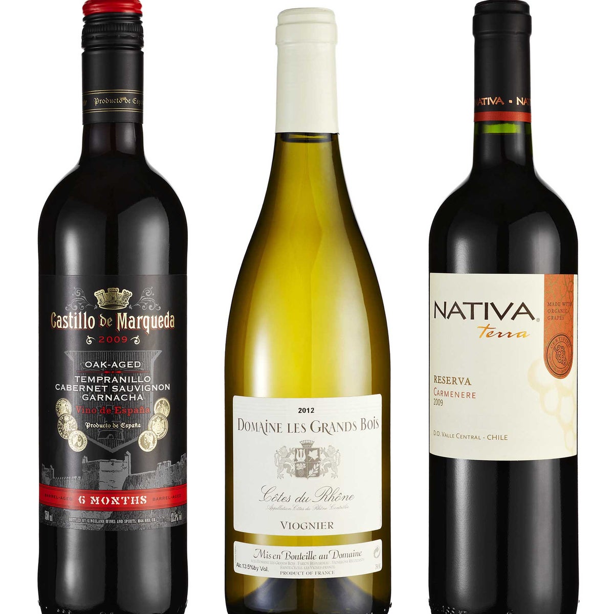 Wines of the week: Nativa Organic Carmenère 2009; Domaine Des Grands Bois  Viognier 2012; Castillo de Marqueda 2009 | The Independent | The Independent