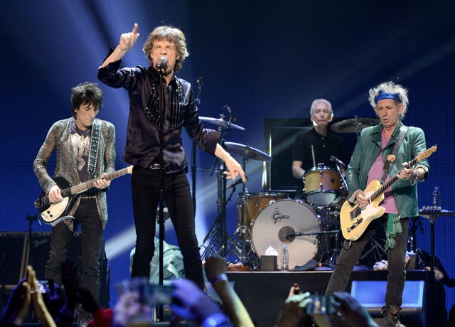 The Rolling Stones performing at a previous gig