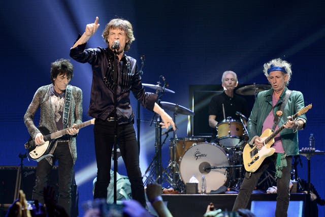 The Rolling Stones performing at a previous gig