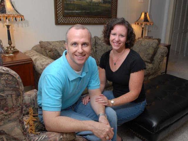 Alan Chambers, president of Exodus International, with his wife Leslie