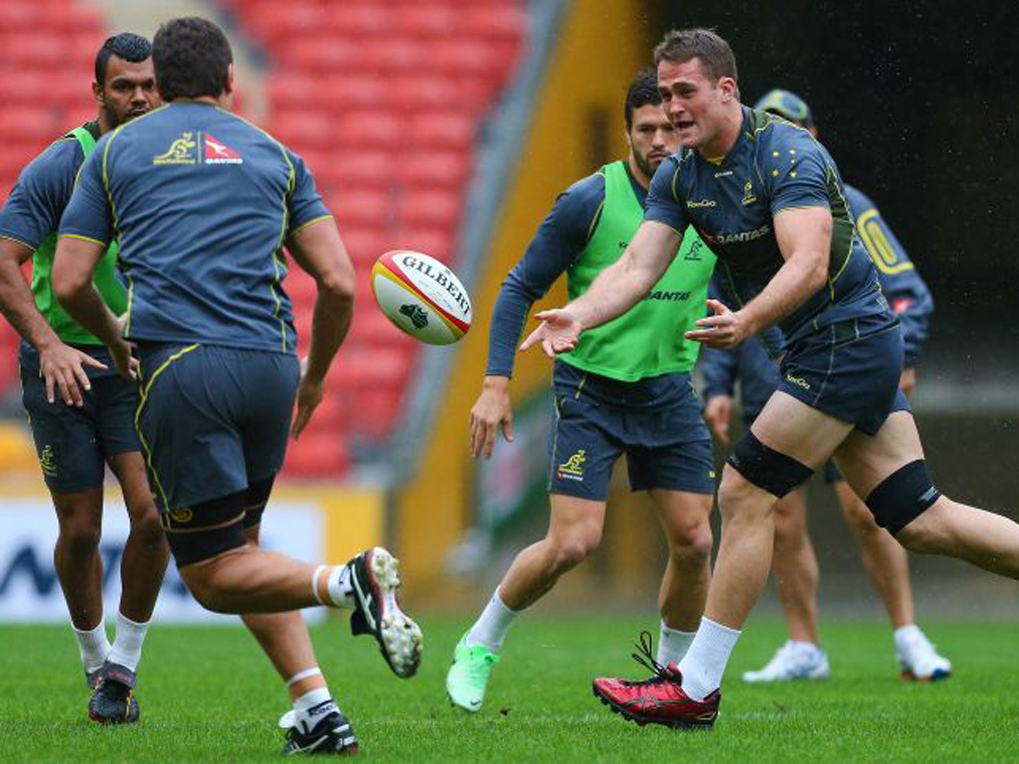 Australian captain James Horwill during training yesterday