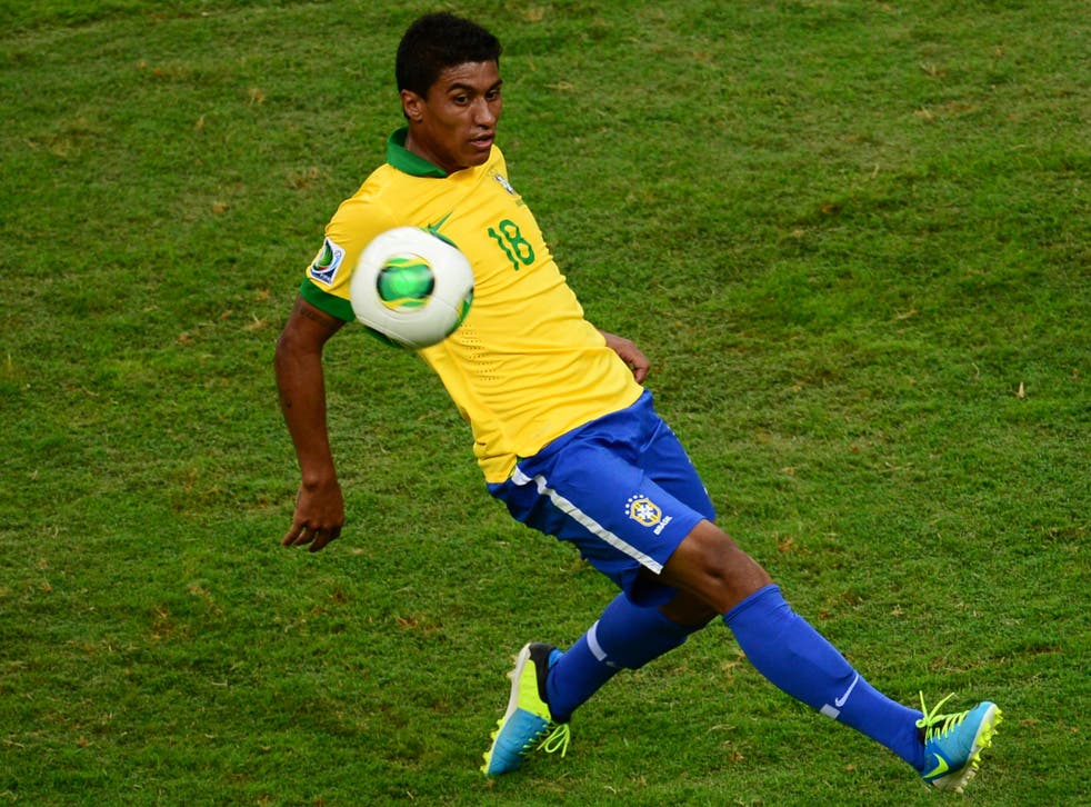 The Brazilian midfielder in action at the Confederations Cup