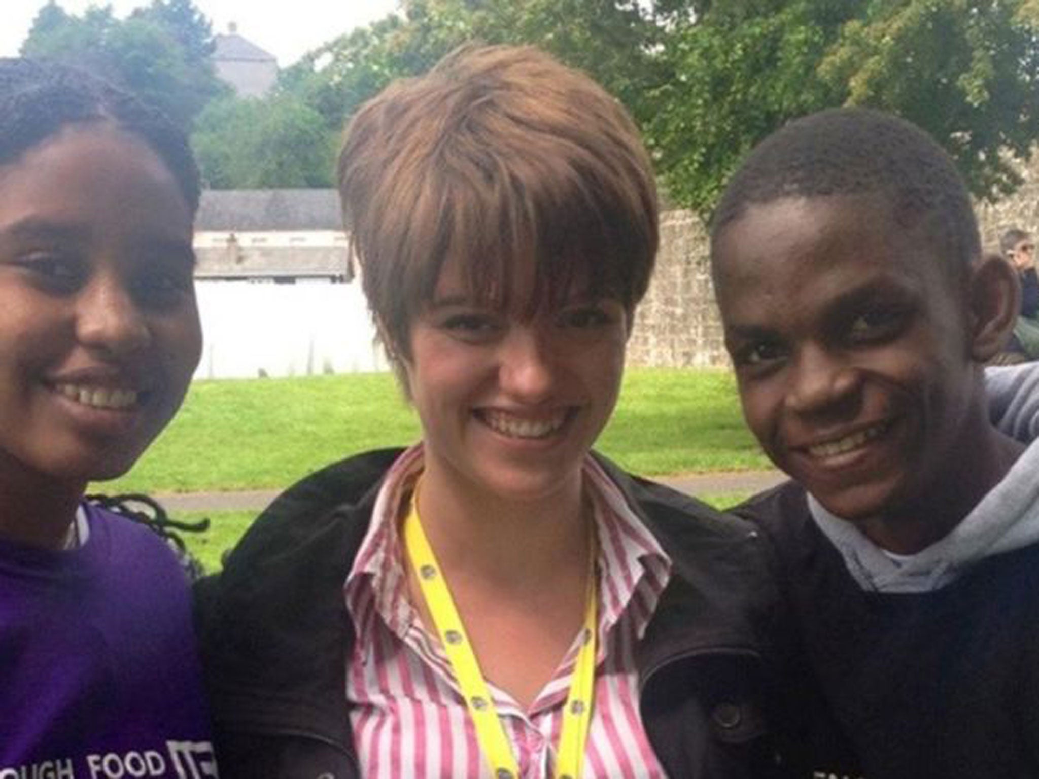 Jack Monroe, centre, with Frank, right, at the G8 summit