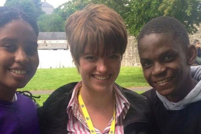 Jack Monroe, centre, with Frank, right, at the G8 summit