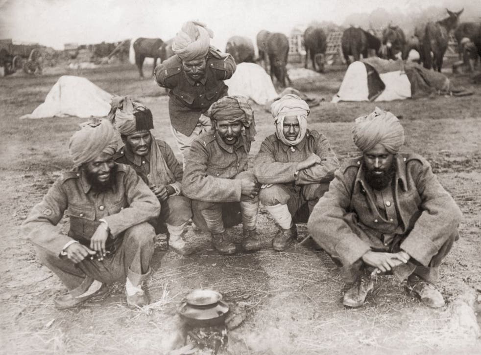  Indian troops with the British army in 1916