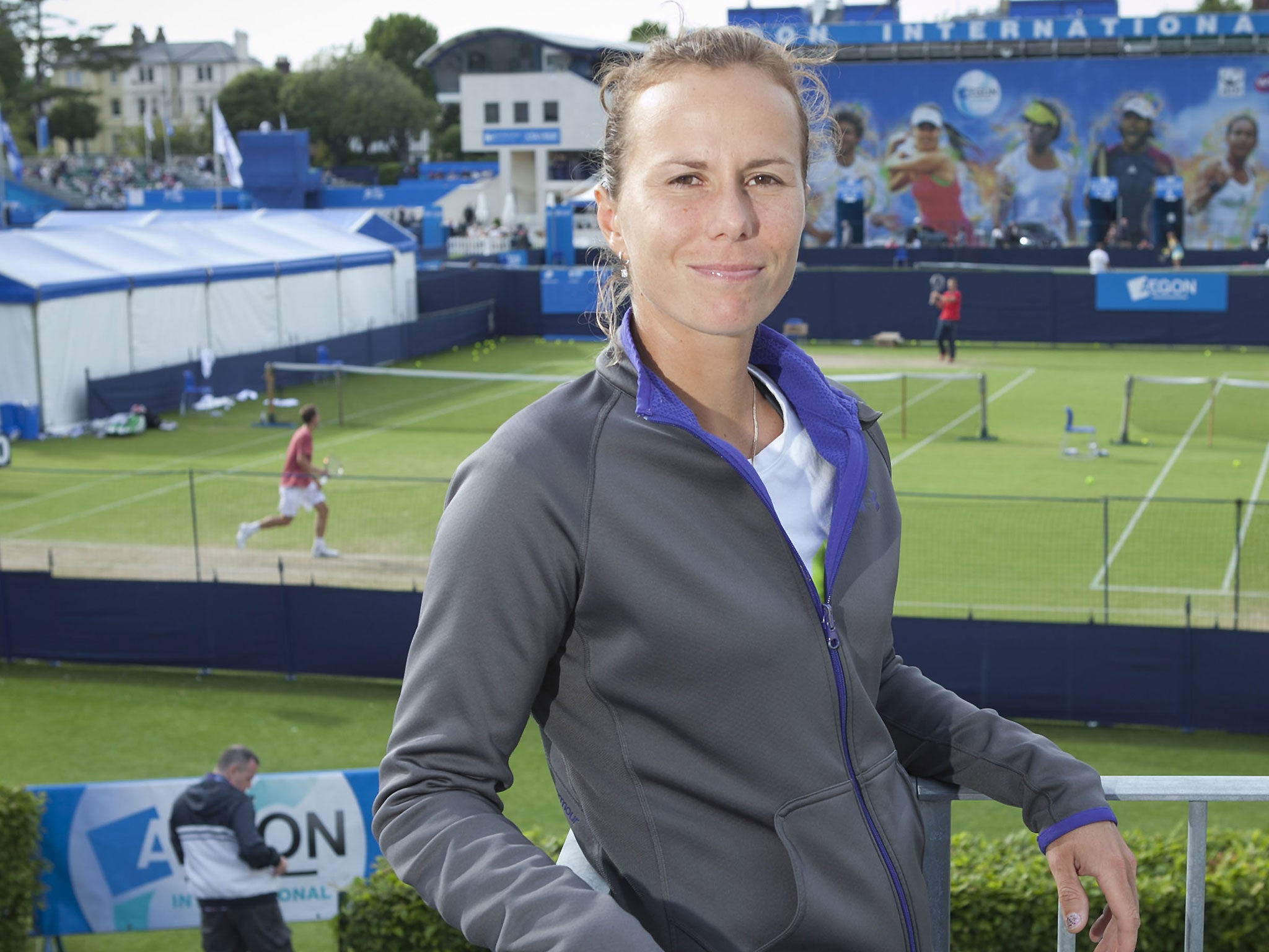 East to west Lepchenko, who played at Eastbourne last week, is hoping to make an impact at Wimbledon