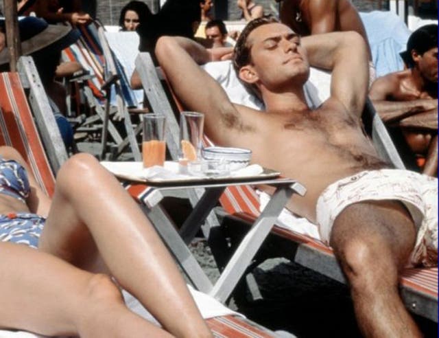 <p>Jude Law as playboy Dickie Greenleaf  in hit 1999 movie ‘The Talented Mr Ripley’ </p>