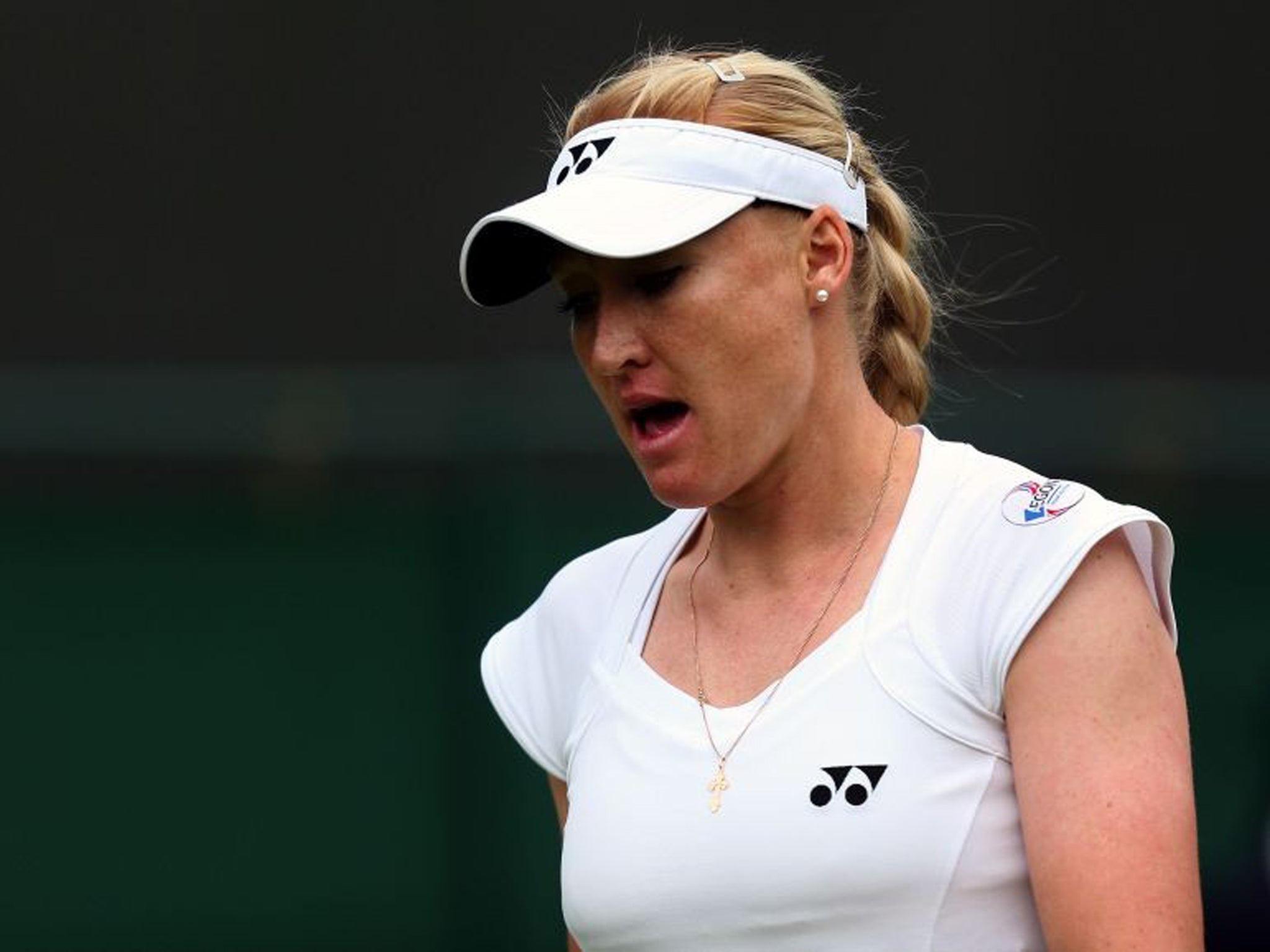 Elena Baltacha, Britain's number six, was knocked out in the first round