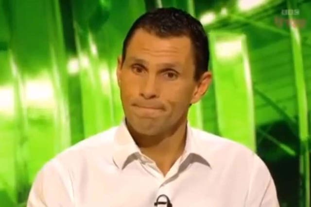 The sack face: Gus Poyet discovers his sacking while working as a pundit for the BBC