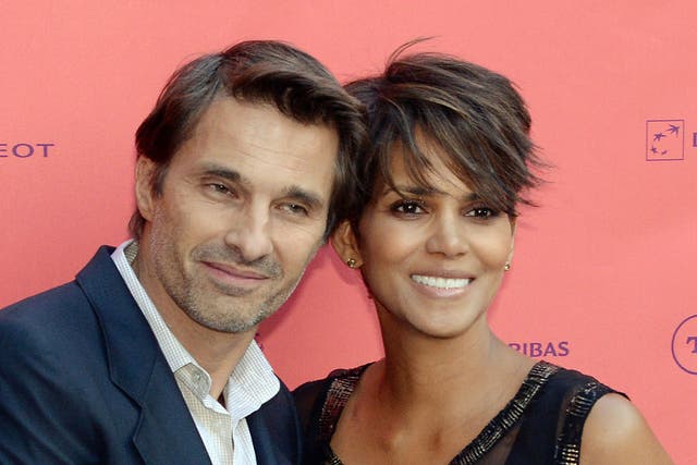 Pregnant actress Halle Berry with Olivier Martinez