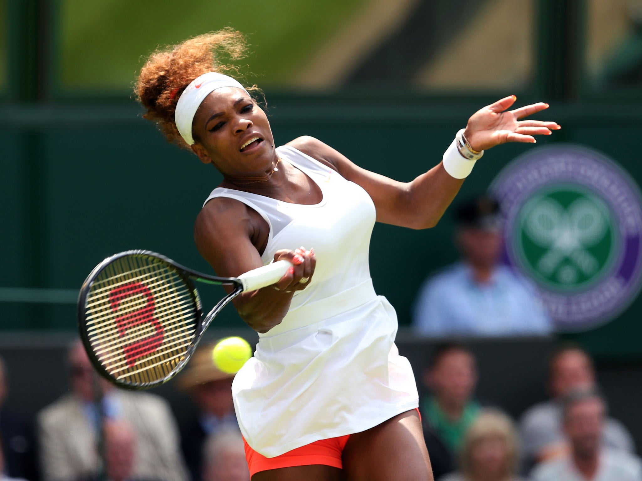 Serena Williams in action at Wimbledon