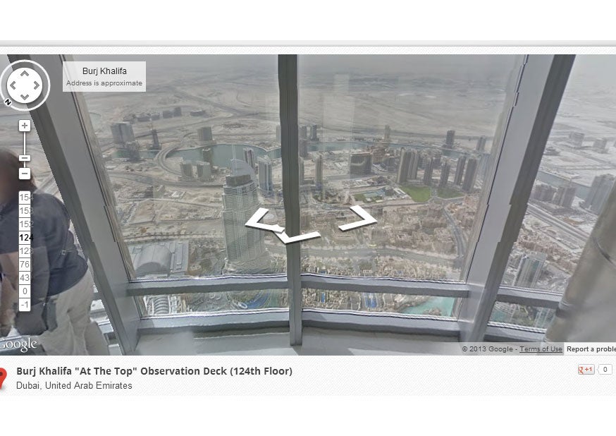 Burj Khalifia in Google Street View: 'address approximate'