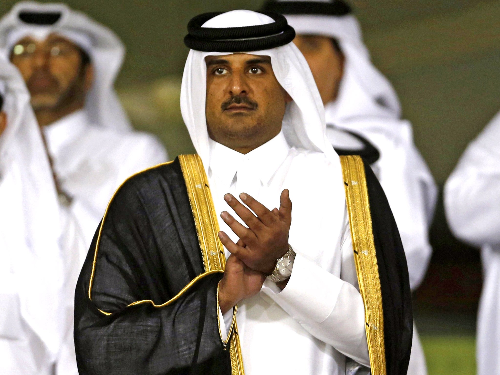 Sheikh Tamim (pictured) served by his father’s side for several years before his 2013 abdication