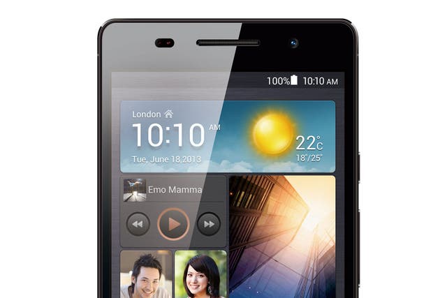 Causing a stir: The Huawei Ascend P6 is the slimmest smartphone on the market