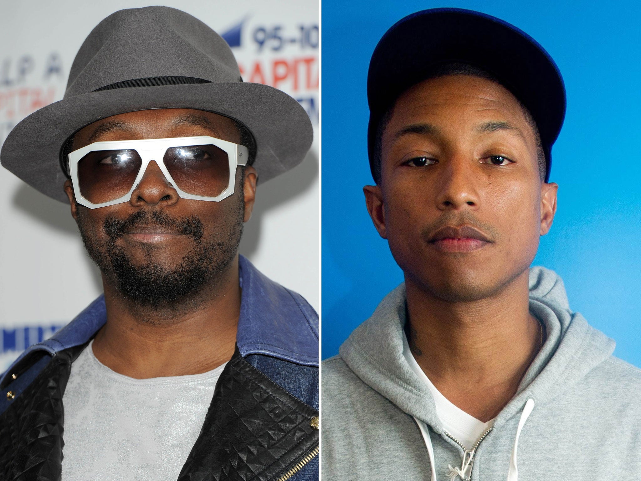 Will.i.am, left, is suing Pharrell Williams