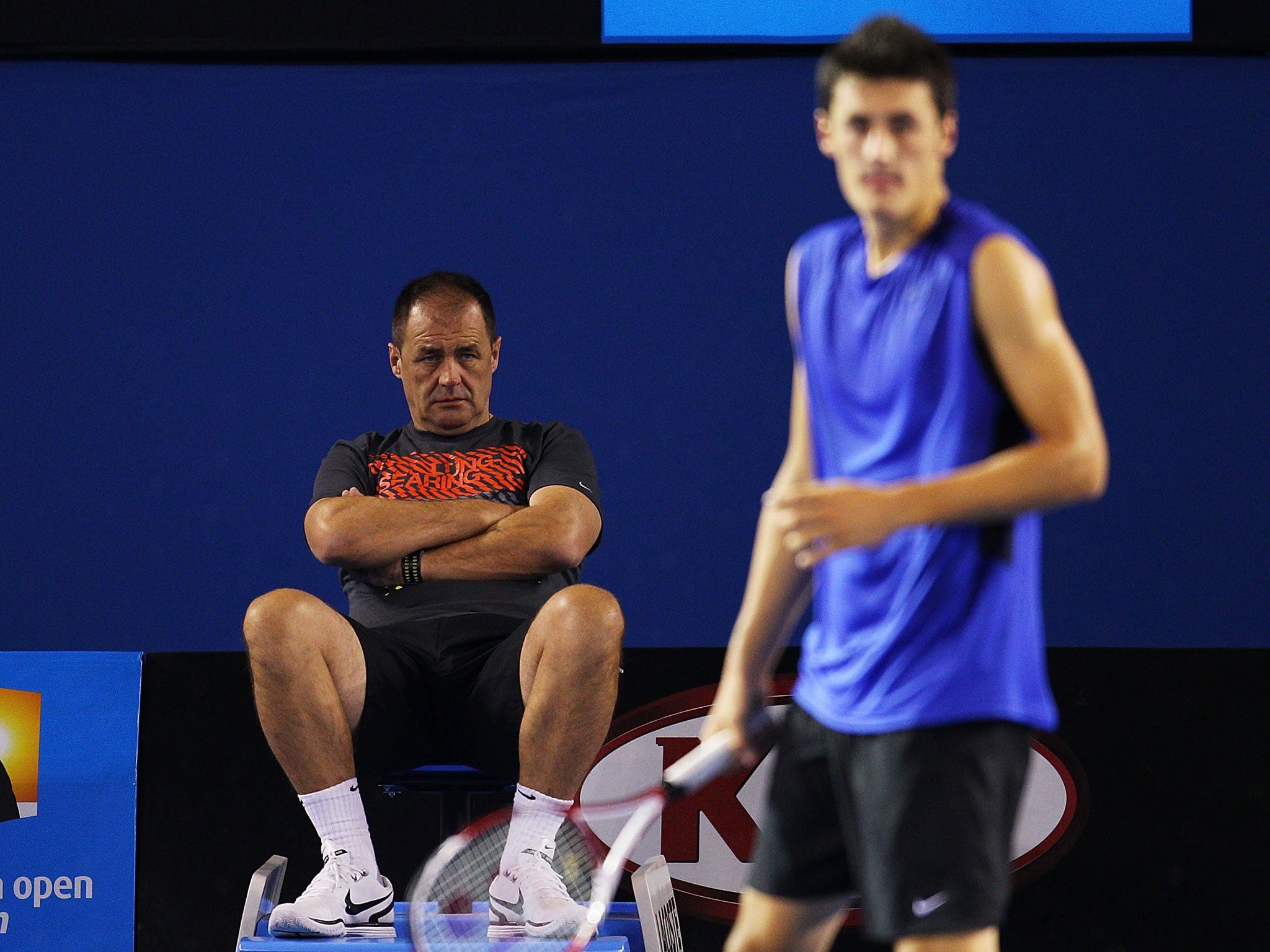 Bernard Tomic's father John (left) has proved to be a controversial figure