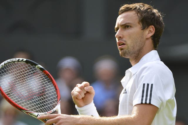 Ernests Gulbis enjoys himself during his victory