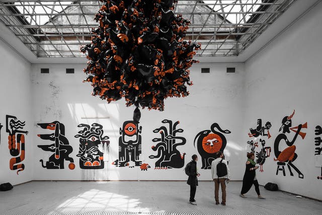 'Greek Monsters’ installation by Beetroot at Belgrade Design Week