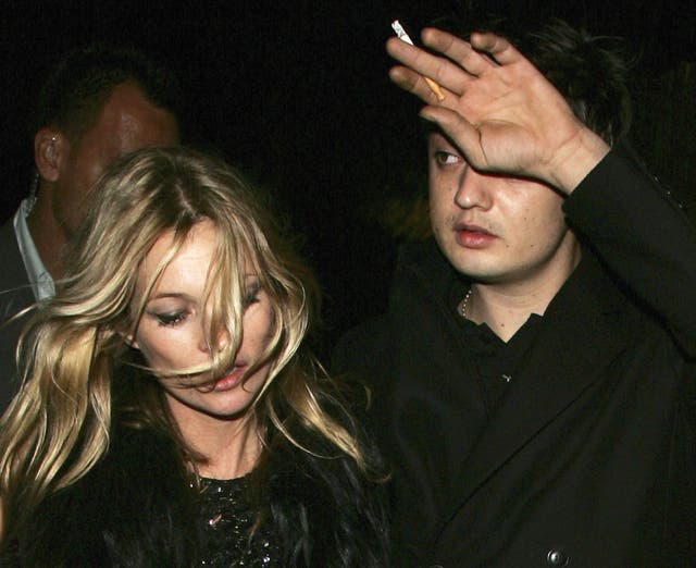 <p>Kate Moss and Pete Doherty when they were having a relationship in 2006</p>