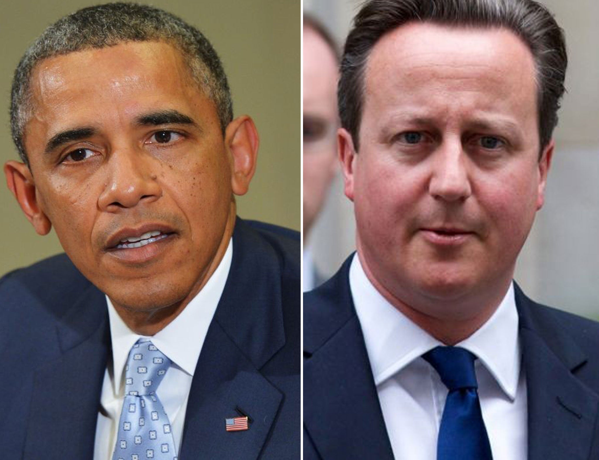 Barack Obama (left) and David Cameron (right) have both had their IQs surpassed by a two-year-old