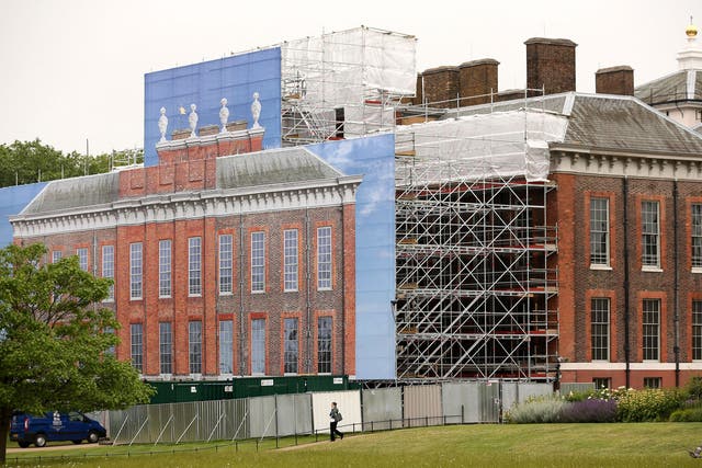 Apartment 1A at Kensington Palace has been gutted under a major restoration project that is due be completed in the autumn