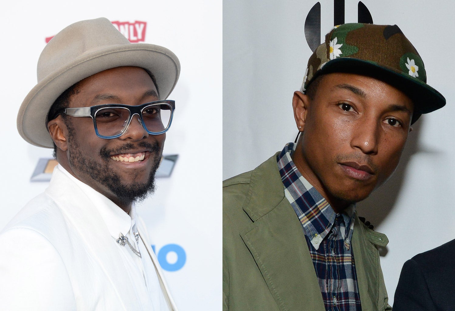 Will.i.am, left, is NOT suing Pharrell Williams