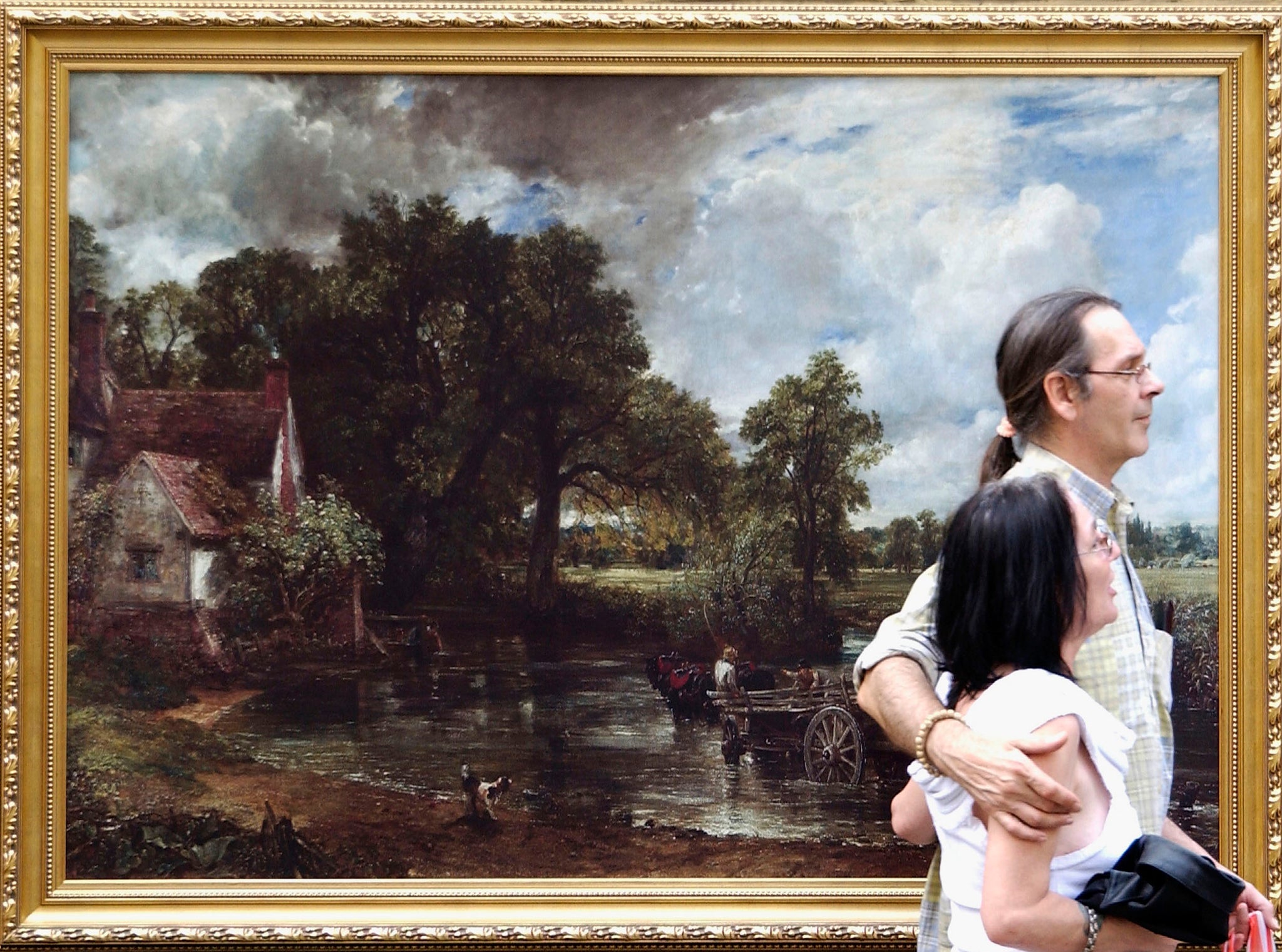 The Hay Wain by Constable has been attacked by a protester at the National Gallery
