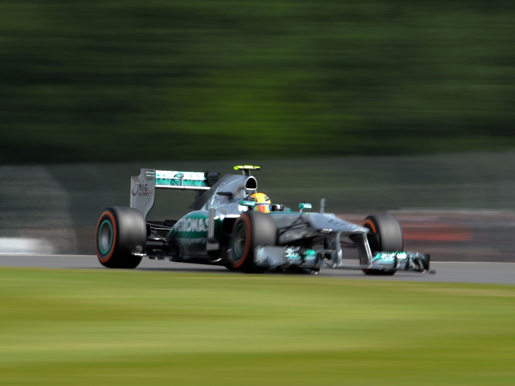 Lewis Hamilton took pole position for his home British Formula One grand prix on Saturday