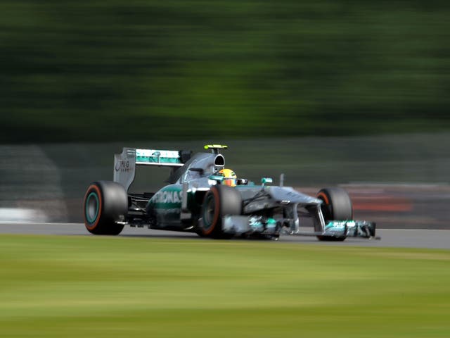 Lewis Hamilton took pole position for his home British Formula One grand prix on Saturday