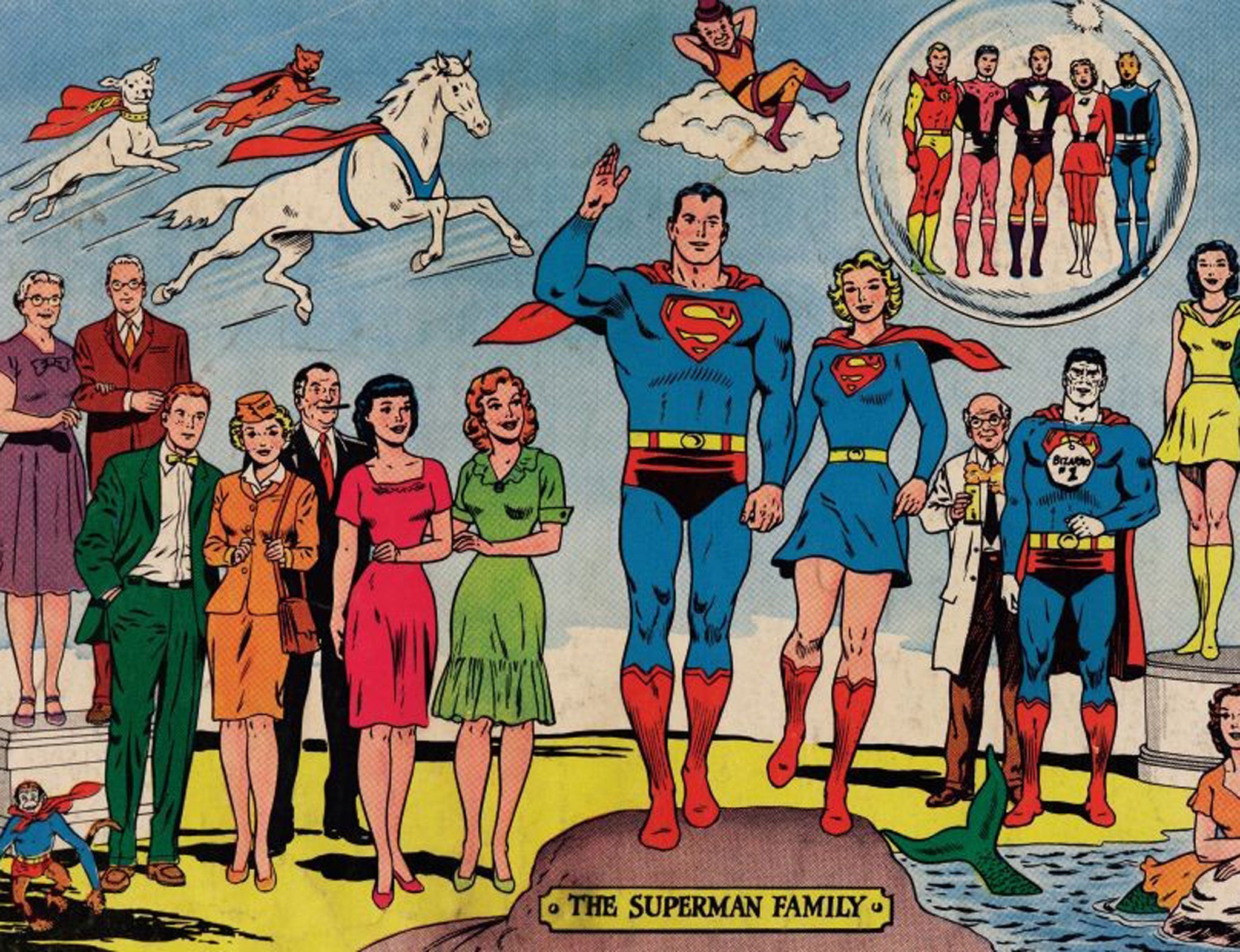 Superman and his “family” from a 1962 annual