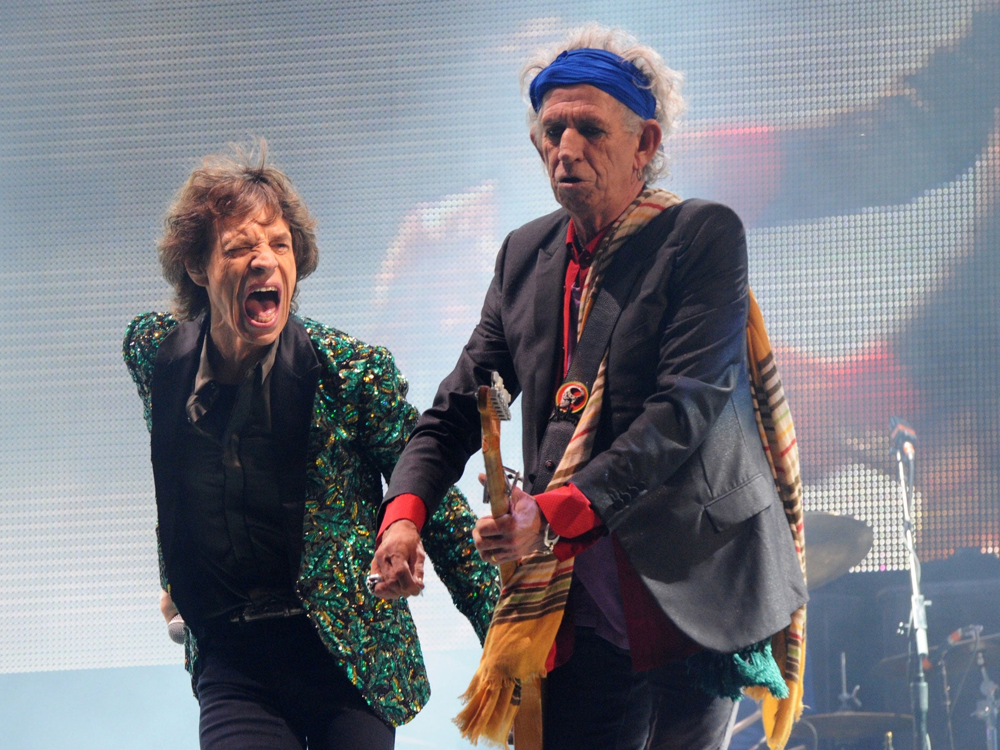 Anybody seen my baby? Mick Jagger and Keith Richards of The Rolling Stones