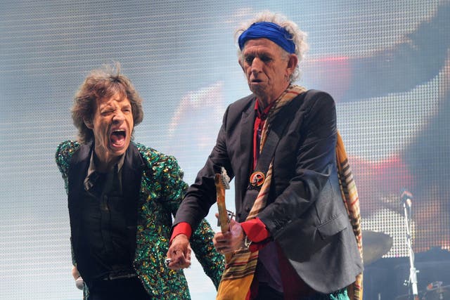 Mick Jagger and Keith Richards of The Rolling Stones