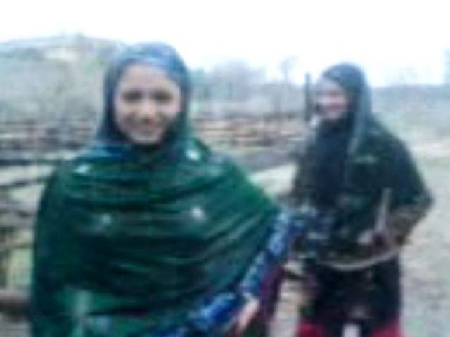 A still from the video which allegedly shows the two girls.