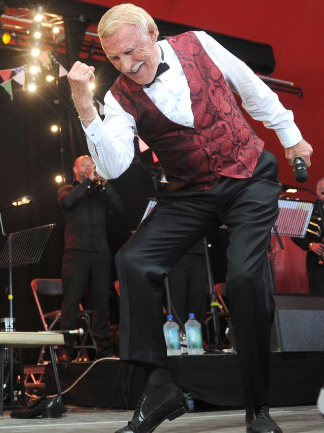 Sir Bruce Forsyth during the Glastonbury Festival 