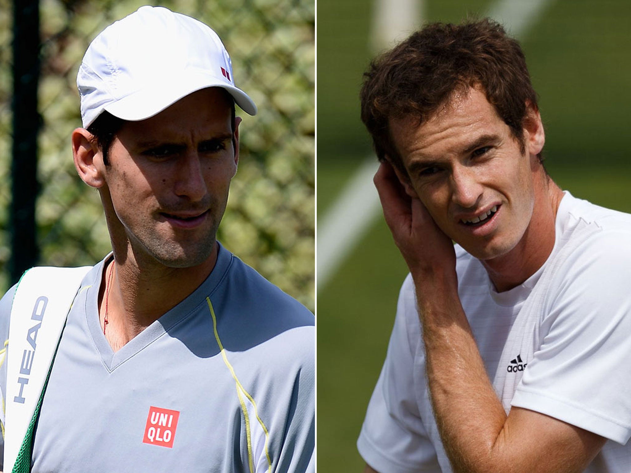 Novak Djokovic, left, and Andy Murray, right, are heading for another confrontation