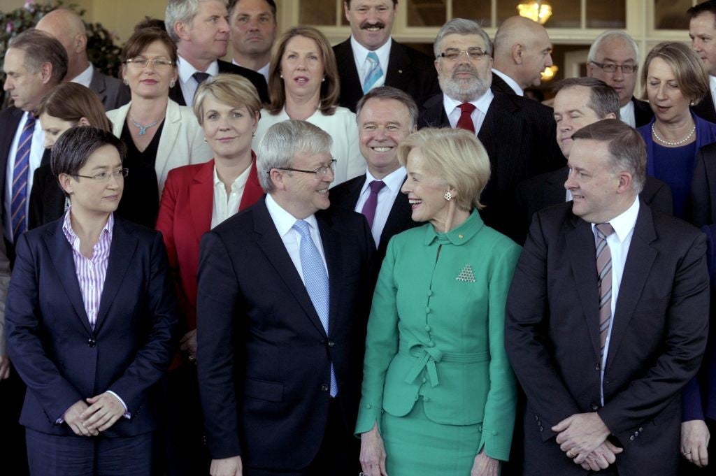 Kevin Rudd unveils his new cabinet today