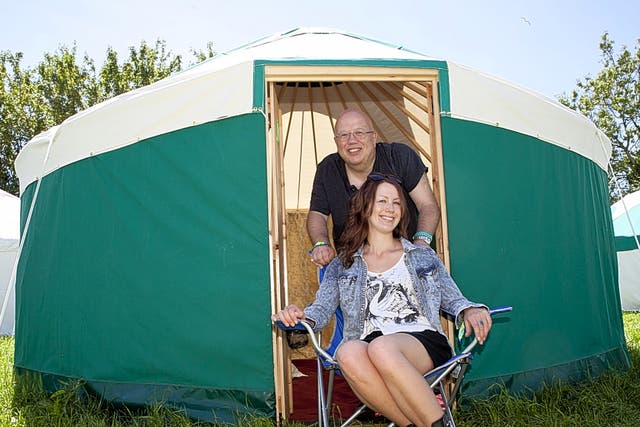 Everybody yurts: Chris Blackhurst and his daughter Daisy
