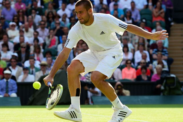 Mikhail Youzhny led 5-2 in the second but still lost the set 