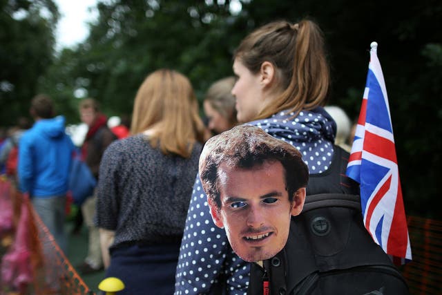 Fans arrive at Wimbledon to support Andy Murray